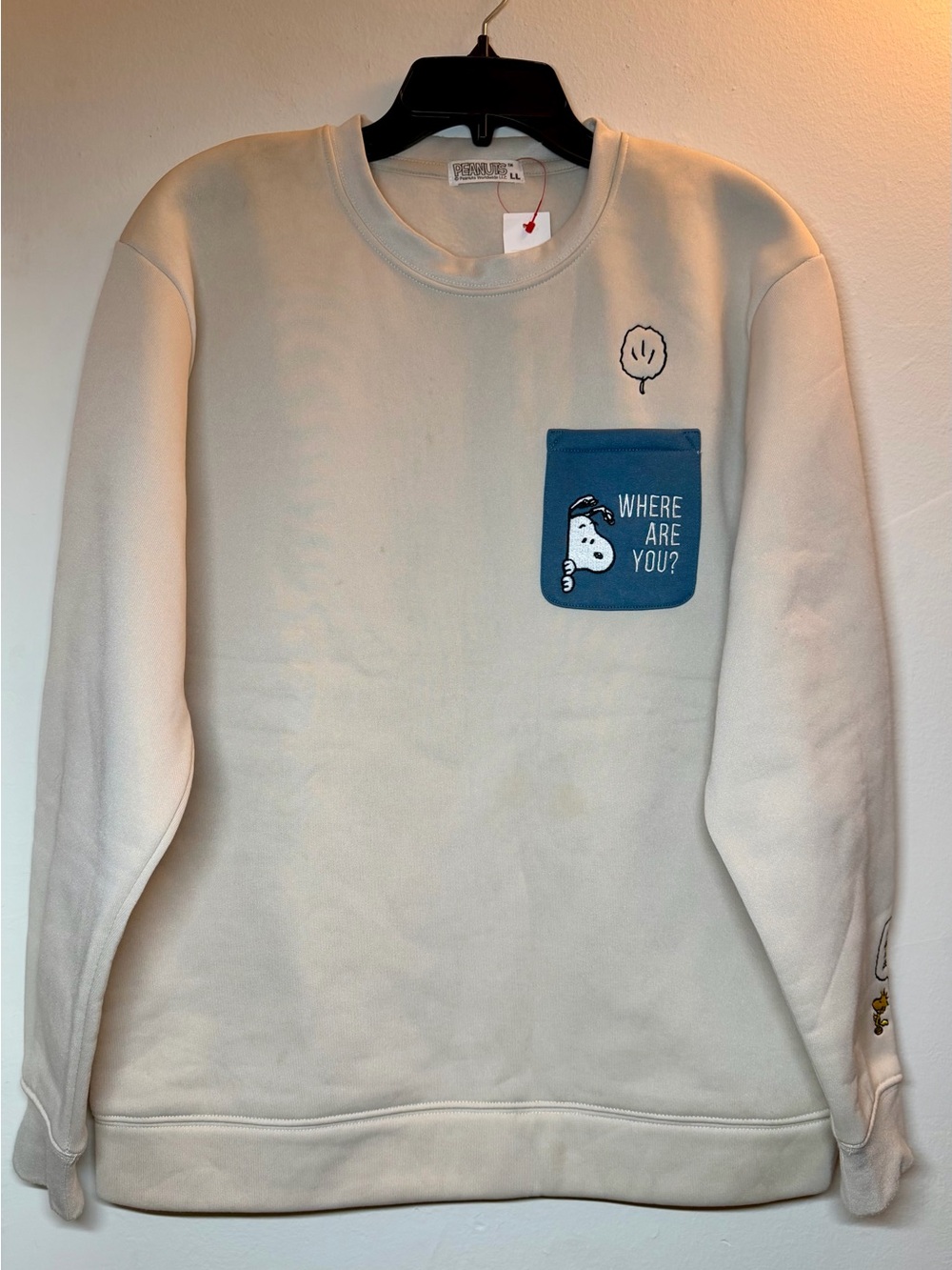 NWT Peanuts Crewneck Sweatshirt Snoopy and Woodstock
